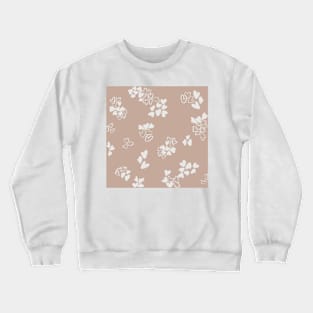 Hand-Drawn Hearts Orange and White Crewneck Sweatshirt